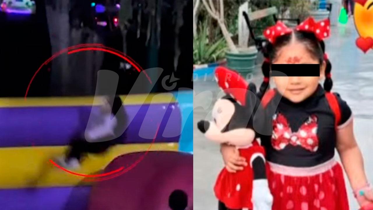 Niña sale de alta tras accidente en juego inflable