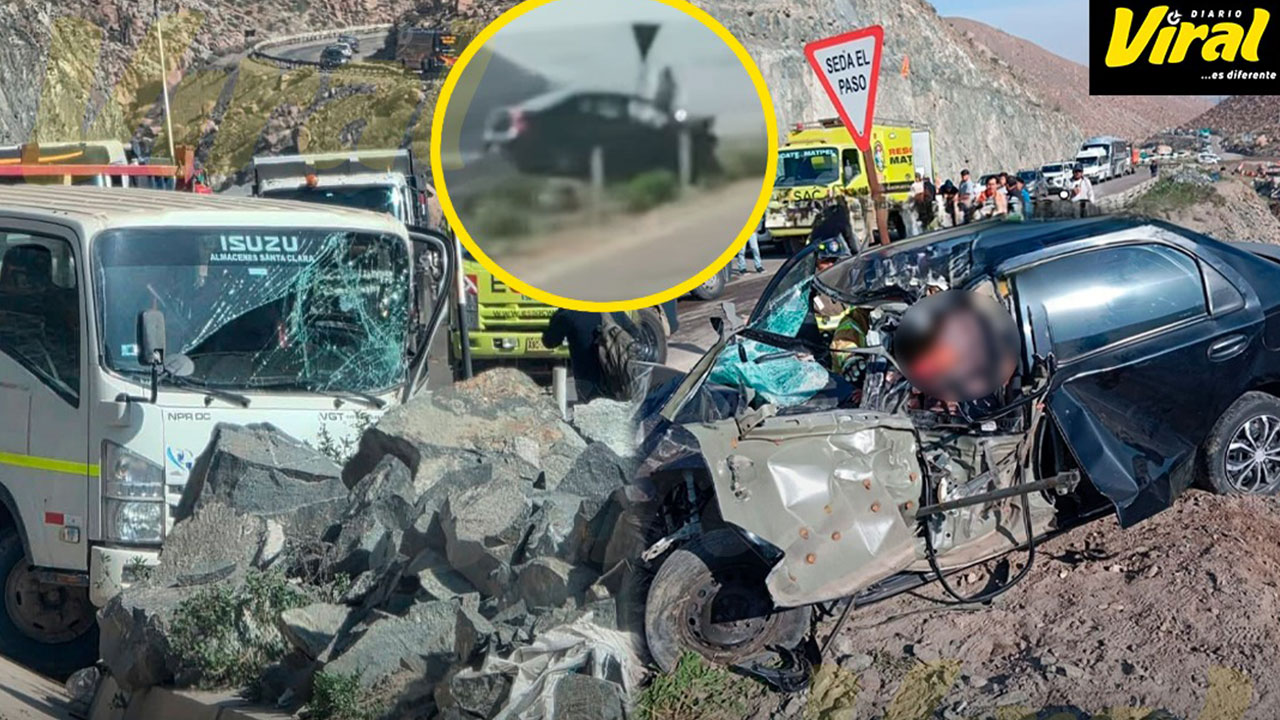 Triple choque en la vía Cerro Verde deja al menos cuatro heridos 