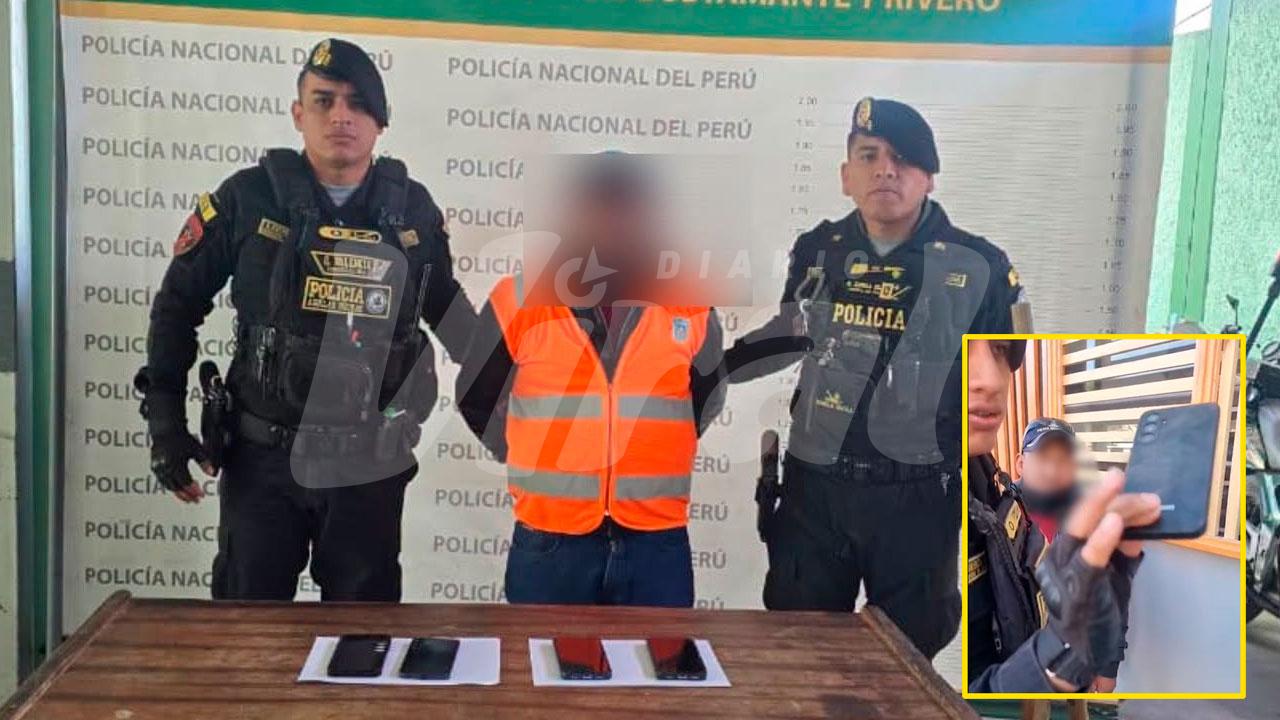 Detienen a presunto trabajador municipal tras robar celular a varón inconsciente en José Luis Bustamante y Rivero 
