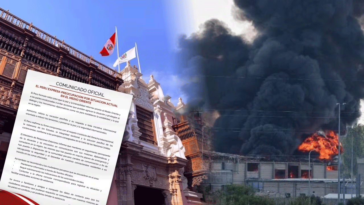 Perú condena ataques en Medio Oriente y pide desescalada urgente