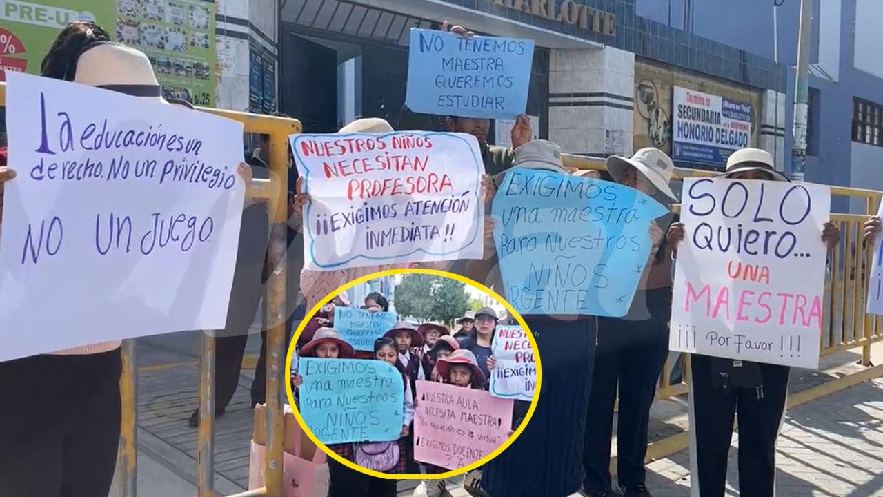 “Estamos realmente abandonados”: padres denuncian que alumnos de primaria siguen sin docente en colegio de Yura