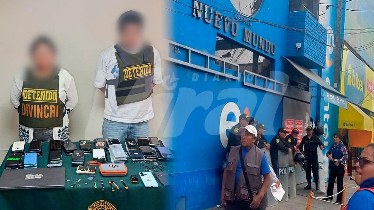 Caen “Los huacos” con más de 60 celulares robados valorizados en S/70 000 en el Cercado