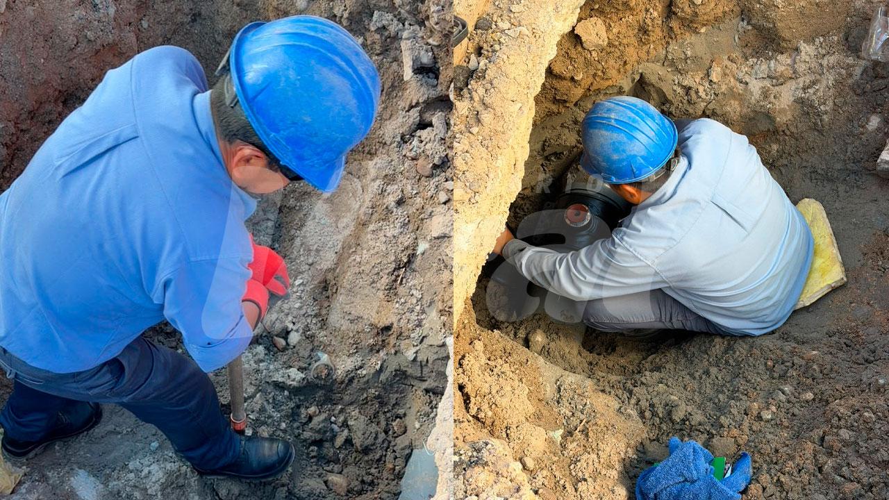 Majes: reparan filtraciones de agua que dañaban vía tras reclamos de vecinos