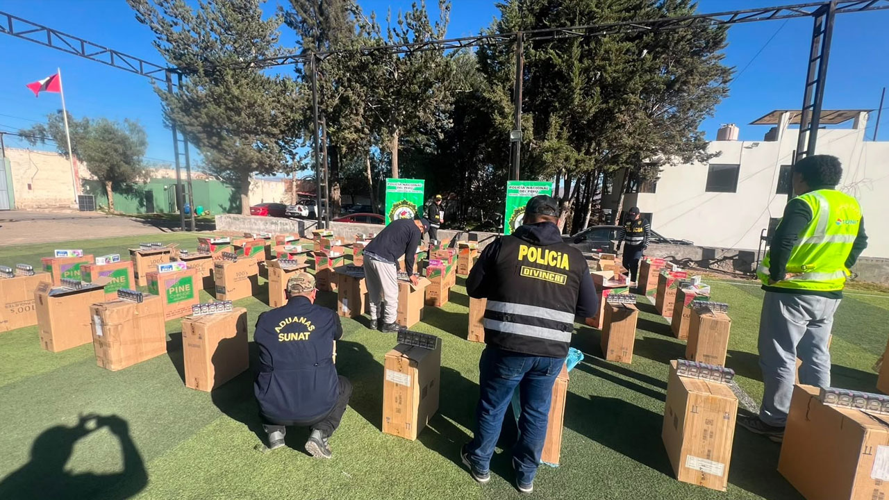 Arequipa: Policía incauta más de 600 mil cigarrillos ilegales