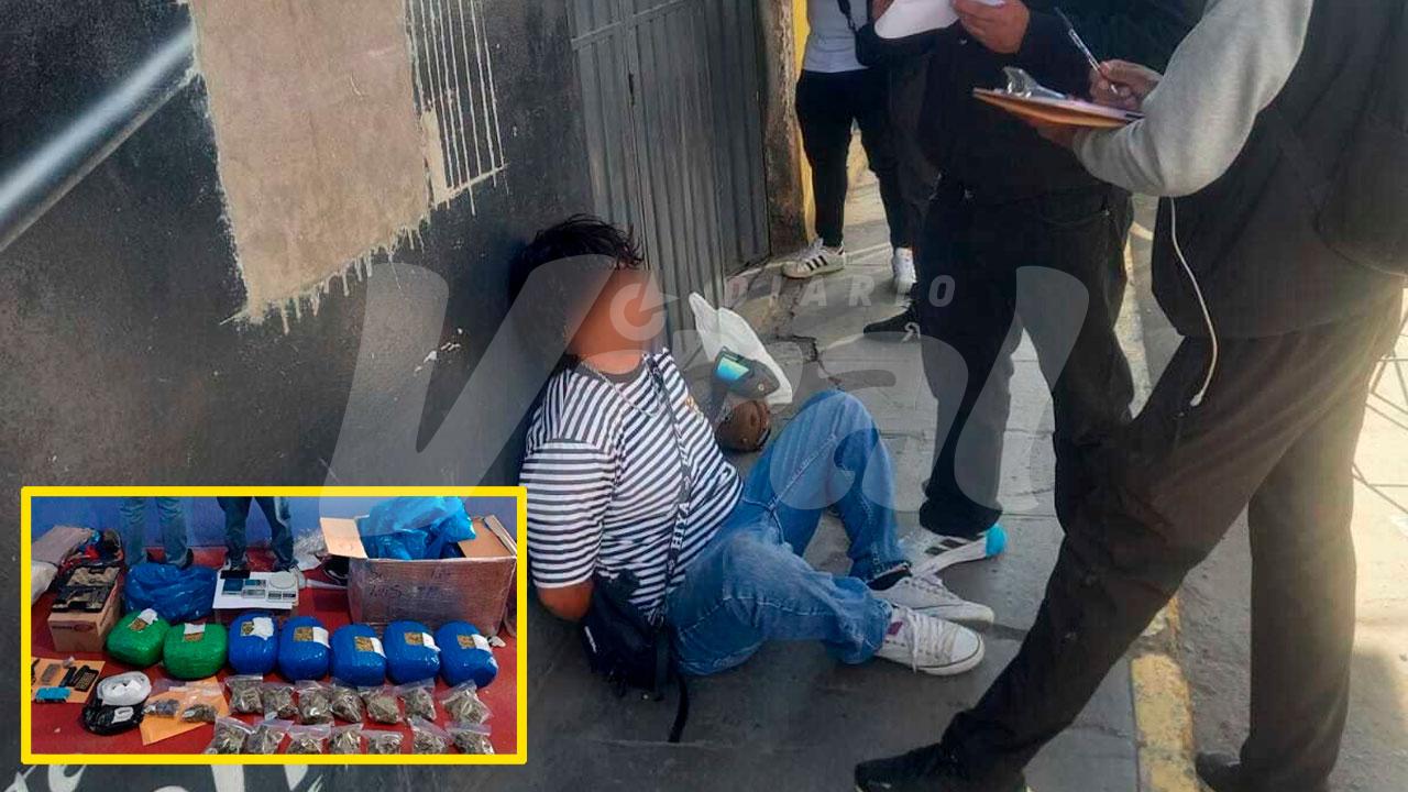Capturan a sujeto que usaba vivienda alquilada como presunto centro de acopio de drogas