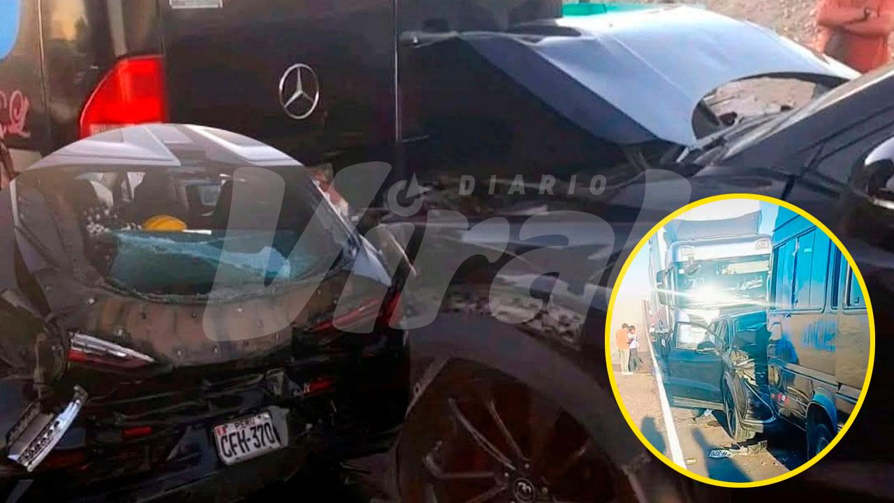 Cuádruple choque deja tres heridos en la Panamericana Sur rumbo a El Pedregal