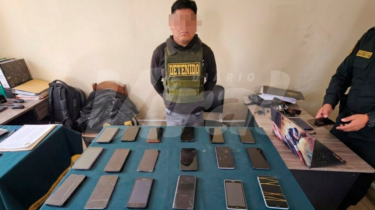 Detienen a hombre por presunta venta de celulares robados en Arequipa