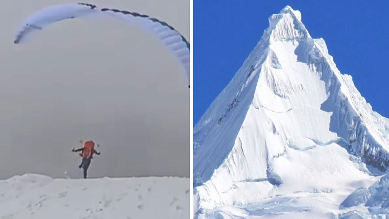 Turista francés muere tras lanzarse en parapente desde el nevado Alpamayo