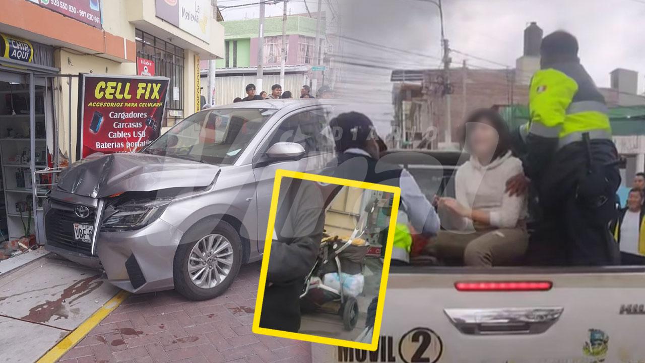 Auto chocó contra tienda y dejó una menor herida