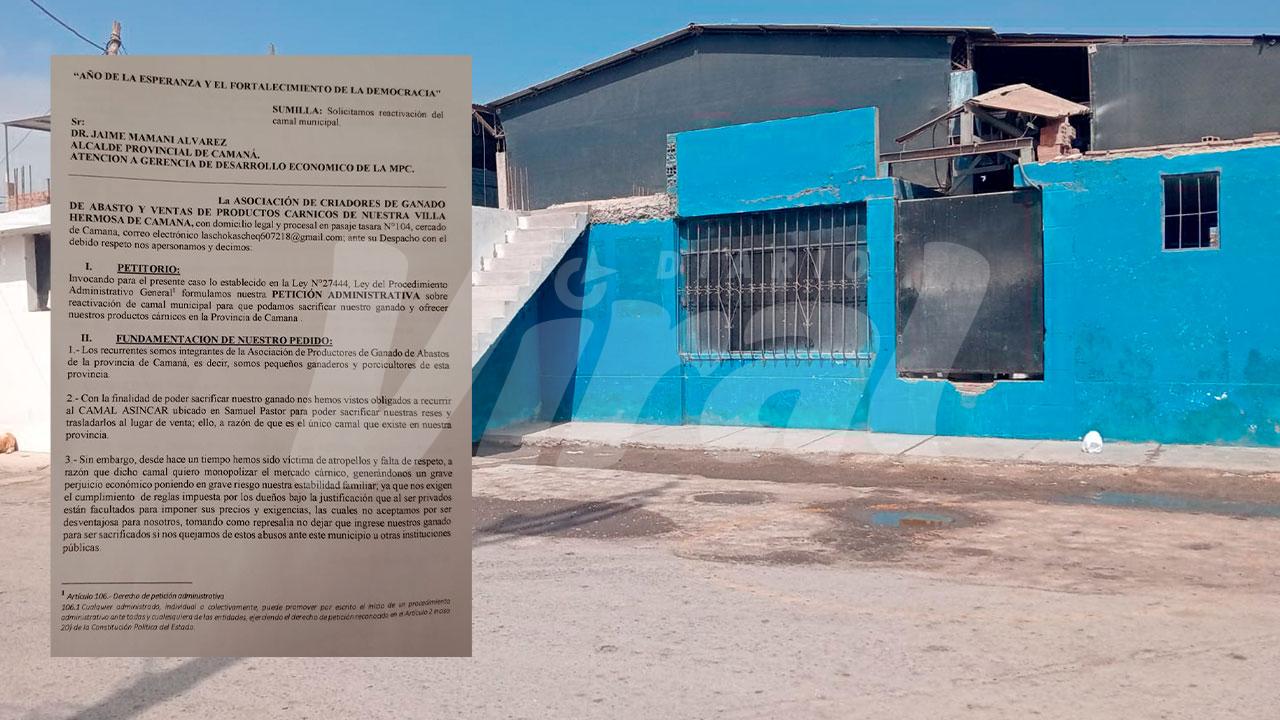 Ganaderos de Camaná afectados con cierre del camal municipal por casi 3 años