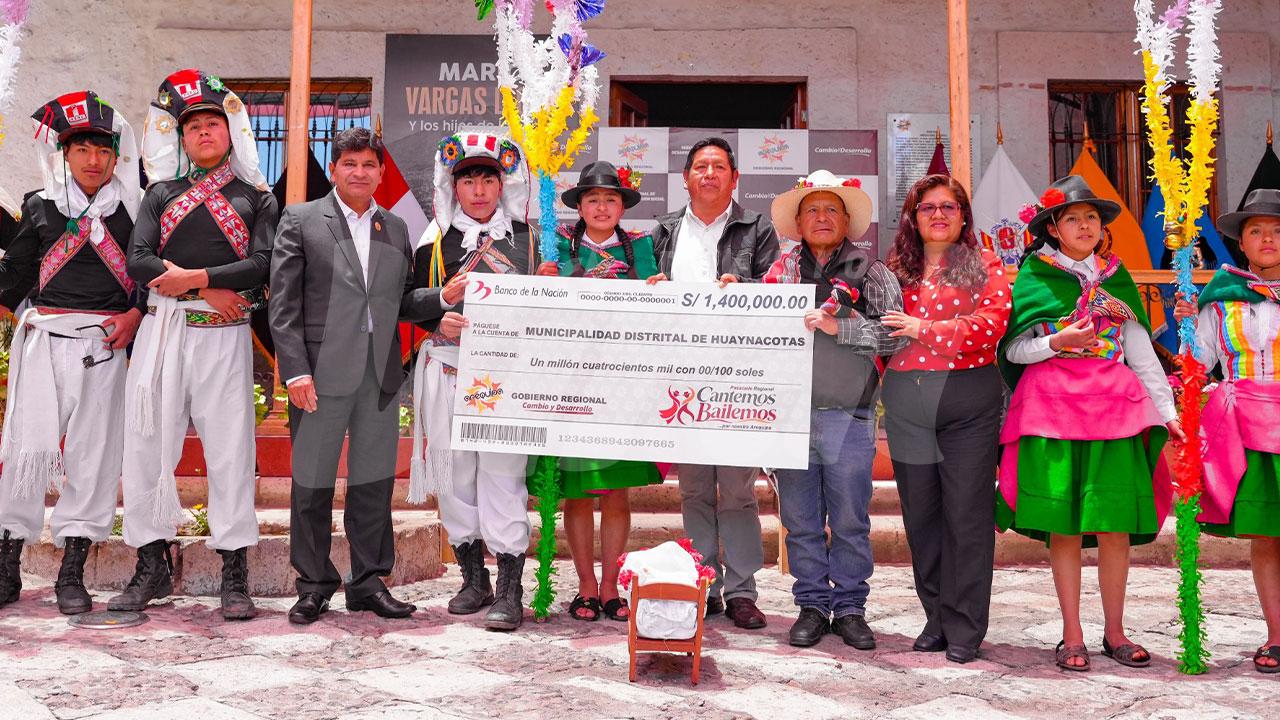 Después de 3 años recién Huaynacotas recibirá premio de pasacalle ganado
