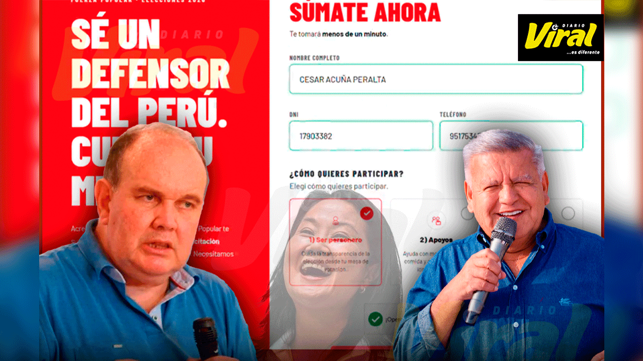 Acuña y López Aliaga aparecen como personeros fujimoristas
