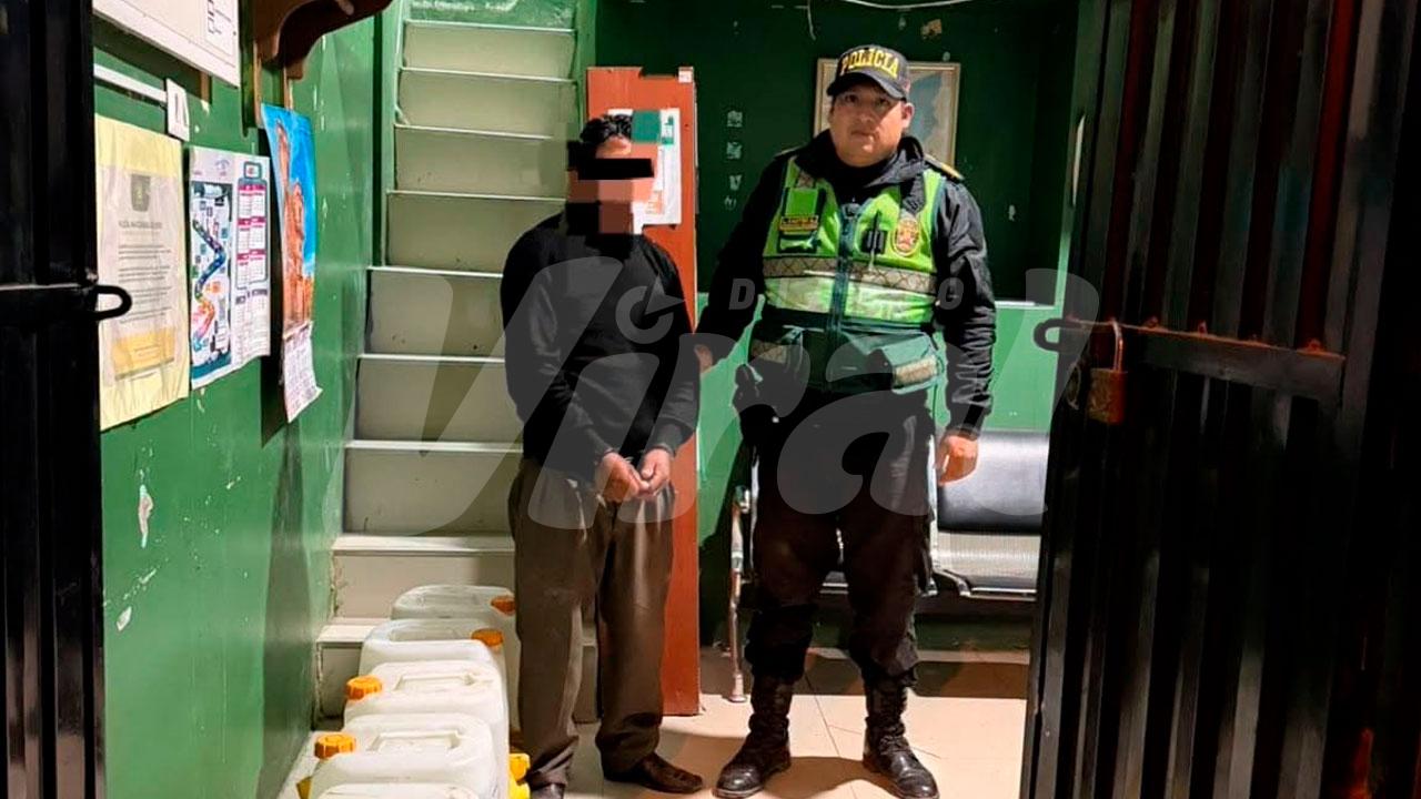 Intervienen miniván con insumos ilegales en Puno