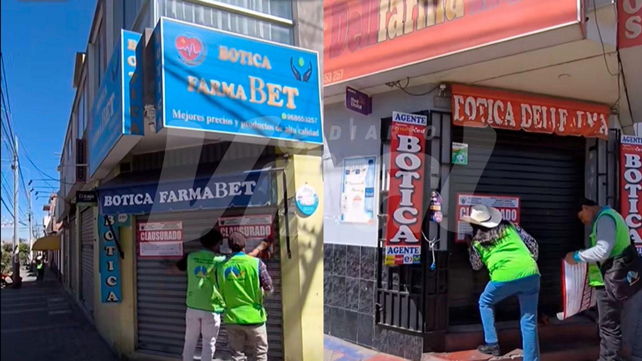 Clausuran farmacias por vender medicamentos vencidos en Mariano Melgar