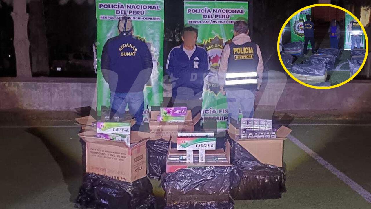 Decomisan más de S/130 000 en productos de contrabando y detienen a tres sujetos en Arequipa
