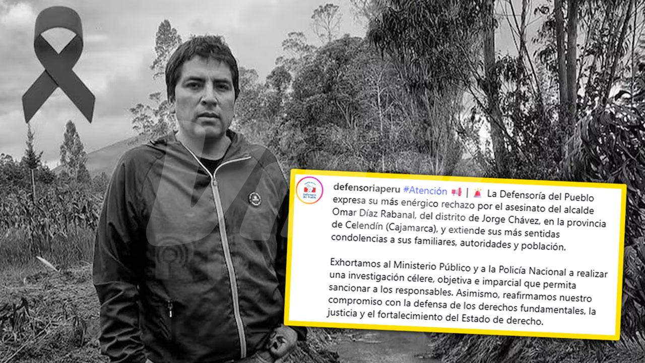 Defensoría del Pueblo rechaza asesinato de alcalde en Cajamarca