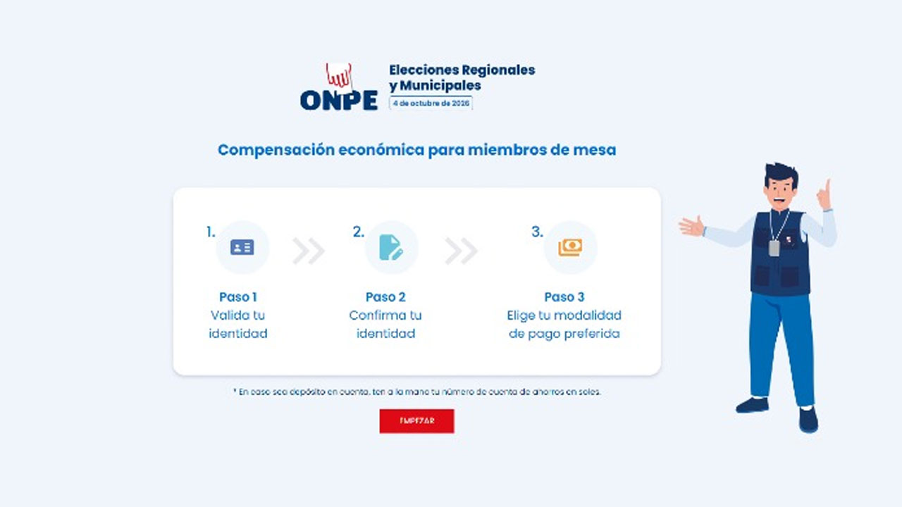 ERM 2026: miembros de mesa pueden registrarse para recibir compensación económica