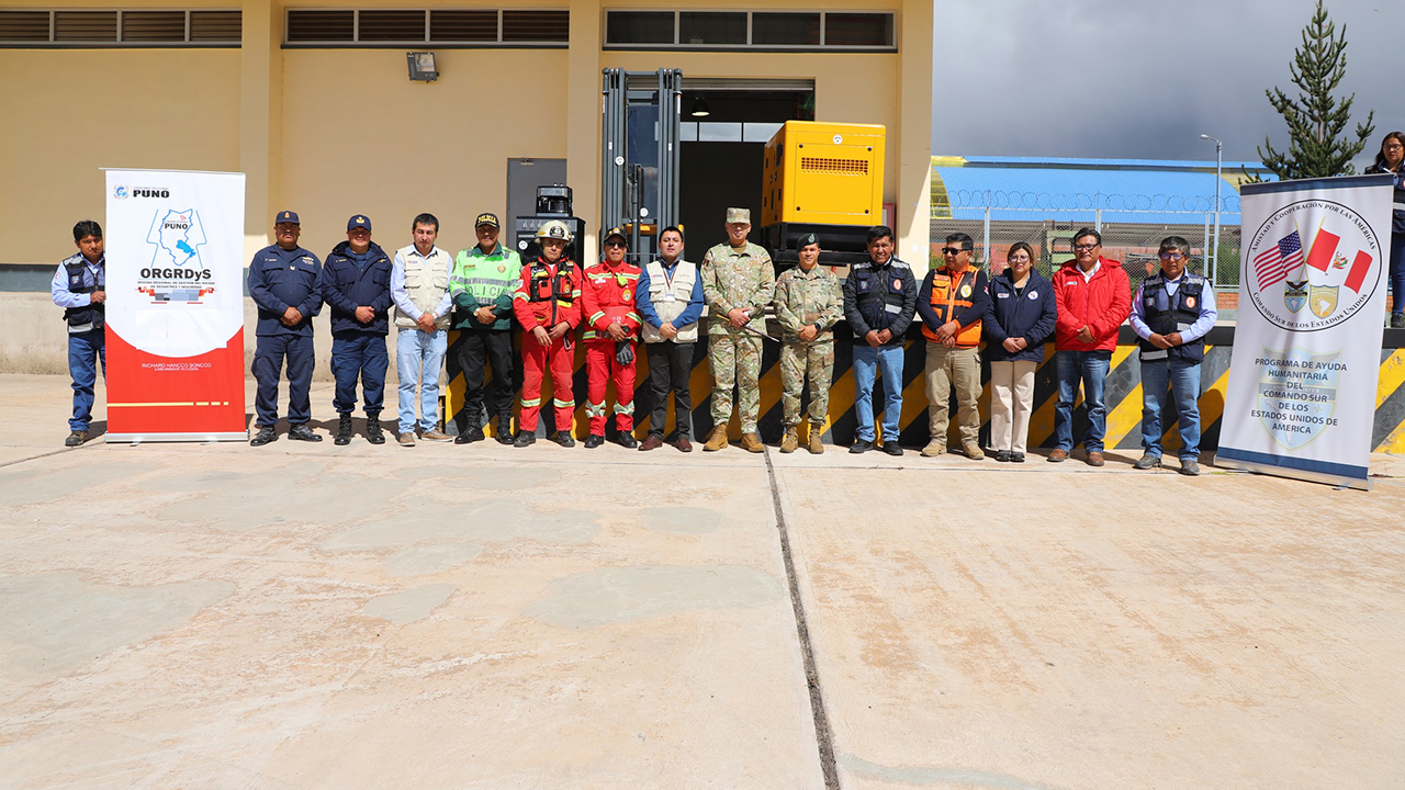 Puno fortalece respuesta ante desastres con moderno equipamiento donado por Estados Unidos