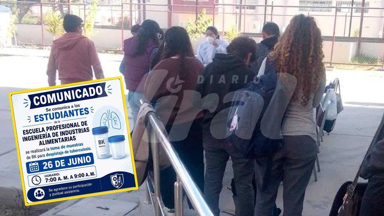 Realizan despistaje de tuberculosis en la UNSA por presunto caso en un estudiante