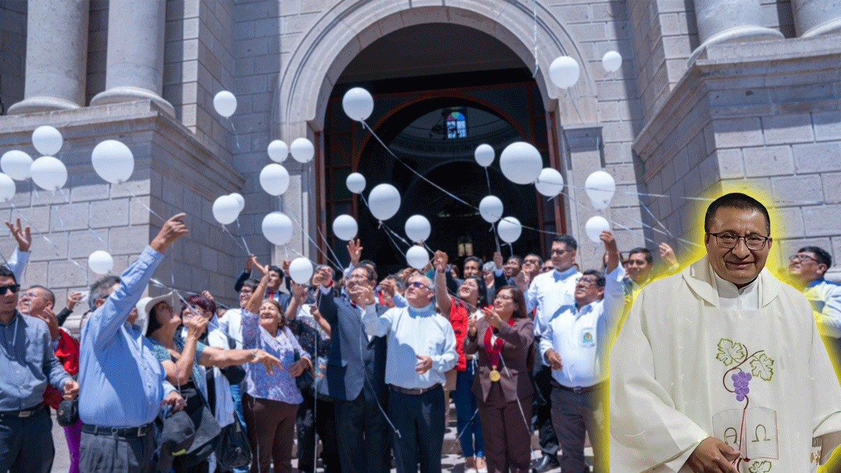 Emotiva despedida al padre Edilberto Martínez reúne a autoridades y fieles