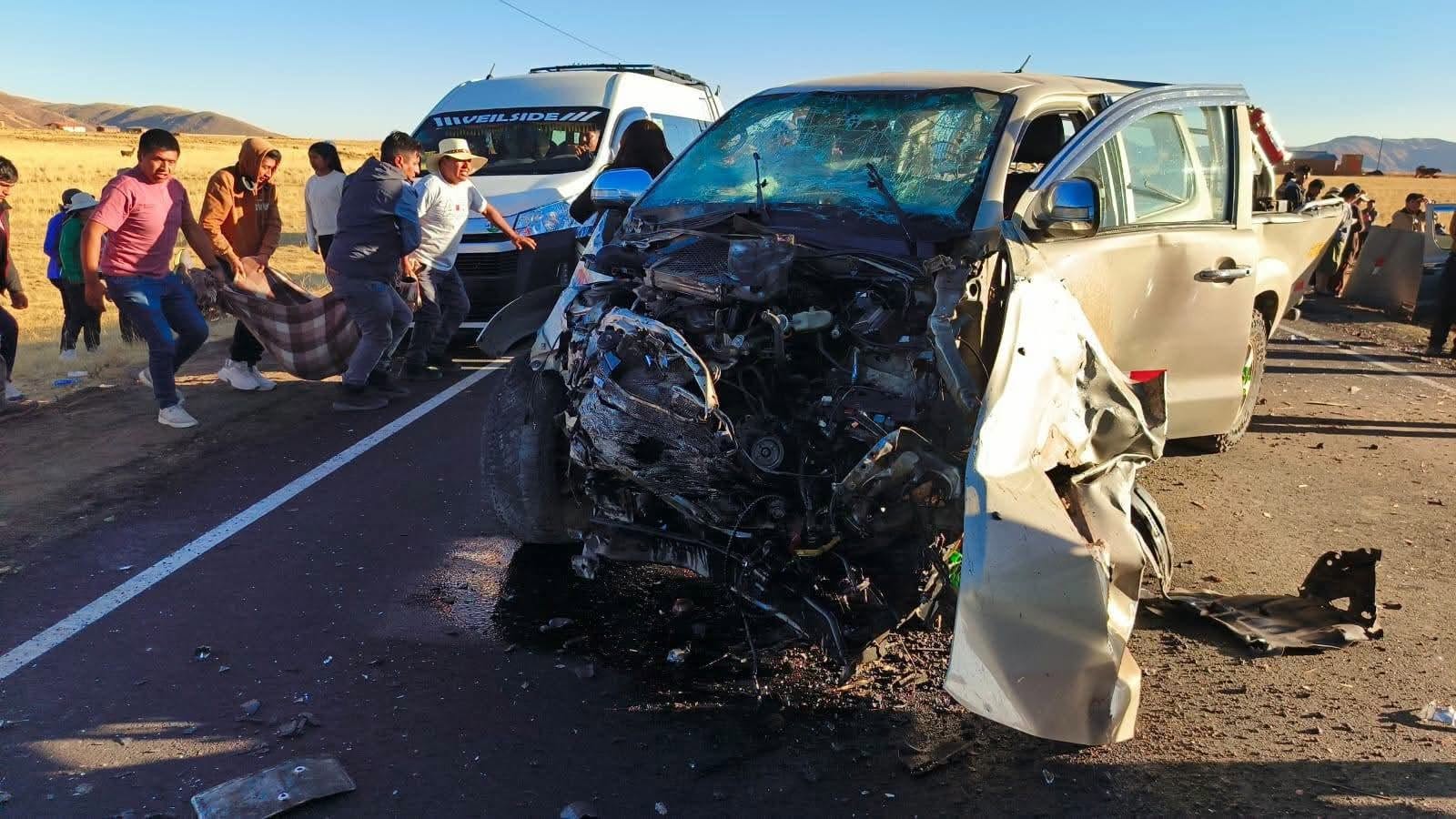 Accidente en la carretera Azángaro–Juliaca deja cuatro personas fallecidas