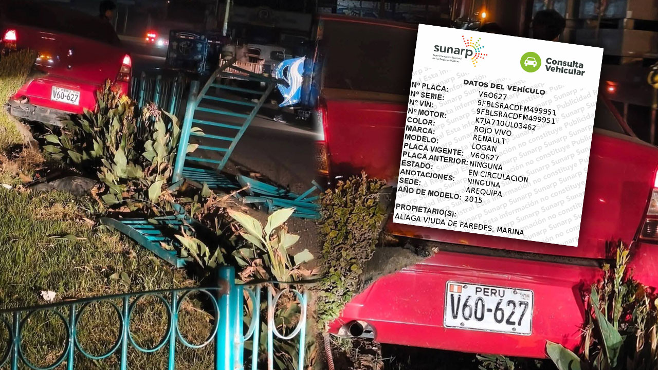 Conductor huye tras chocar contra óvalo de Majes